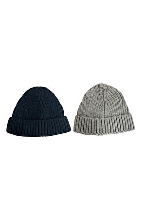 Unisex Triko Kısa Bej Renkli Takke Bere