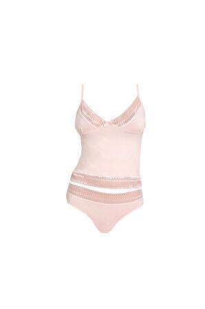 Kadın Dantelli Penye Atlet Külot / Kaşkorse Set Alissa 600