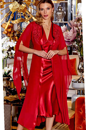 Çeyizlik Dantelli Saten 6'lı Set
