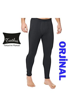 Erkek Siyah Termal Takım İçlik Alt Üst Uzun Kol