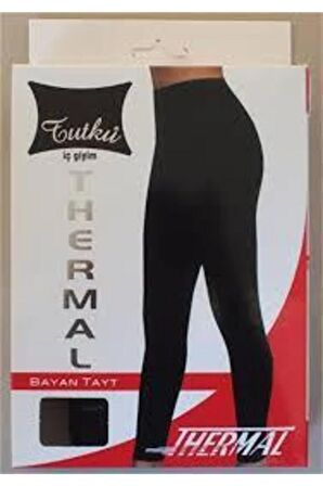 Kadın 0166 Kışlık Termal Tayt - Siyah