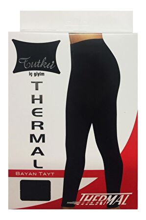 Kadın Siyah Termal Tayt