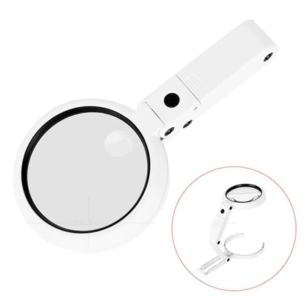 Antika İnceleme Hobi Aracı Küçük Yazı Okuma Büyüteç Işıklı Usb Şarj Edilebilir Katlanabilir 3.5-10x