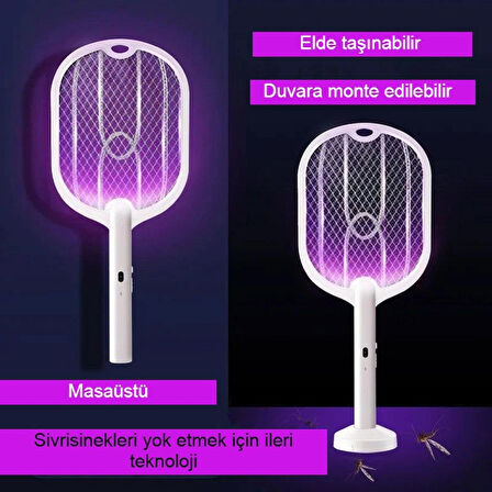 Güvenli Elektrikli Sivrisinek Kovucu USB Şarjlı 3 Katmanlı Koruma Yüksek Gerilim Teknolojisi