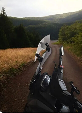 Yamaha uyumlu Deflektör Rüzgar Saptırıcı Siperlik Şeffaf Motor Camı Cam Uzatma MODEL 1
