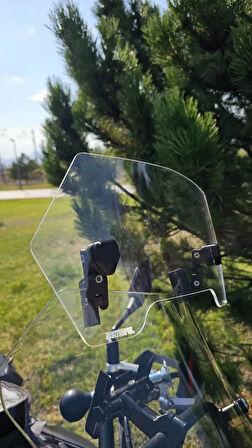 Yamaha uyumlu Deflektör Rüzgar Saptırıcı Siperlik Şeffaf Motor Camı Cam Uzatma MODEL 1