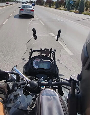 MOTOLÜX uyumlu Deflektör Rüzgar Saptırıcı Siperlik Şeffaf Motor Camı Cam Uzatma MODEL 2