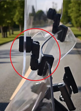 MOTOLÜX uyumlu Deflektör Rüzgar Saptırıcı Siperlik Şeffaf Motor Camı Cam Uzatma MODEL 2