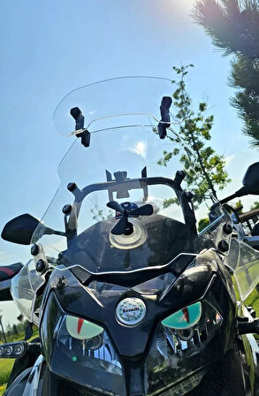 Hero Uyumlu Deflektör Rüzgar Saptırıcı Siperlik Şeffaf Motor Camı Cam Uzatma MODEL 3