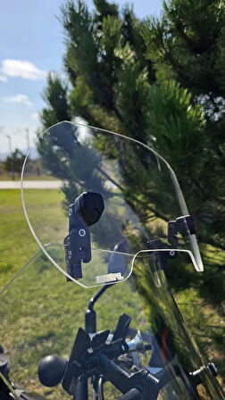 Kuba uyumlu Deflektör Rüzgar Saptırıcı Siperlik Şeffaf Motor Camı Cam Uzatma MODEL 3