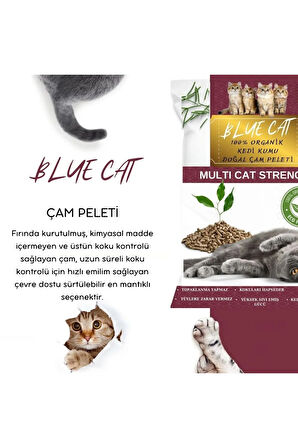 Çam Peleti Kedi Kumu Net 20 kg - 40 lt - Topaklanmayan %100 Organik Cam Peledi