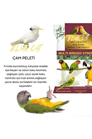 Çam Peleti Kuş Kumu Net 10 kg - 20 lt - Topaklanmayan %100 Organik Cam Peledi Kuş Kumu
