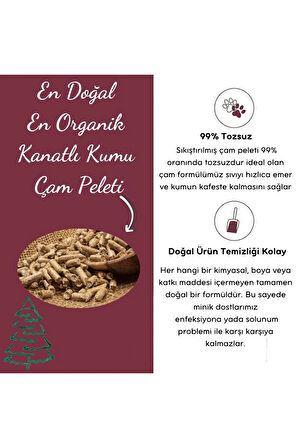 Çam Peleti Kuş Kumu Net 5 kg - 10 lt - Topaklanmayan %100 Organik Cam Peledi Kuş Kumu