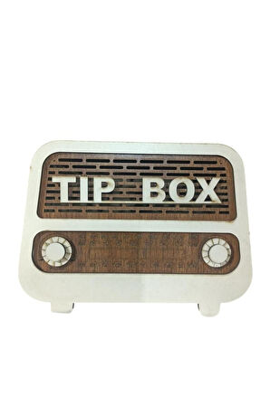 Nostaljik Hoparlör Radyo Görünümlü Ahşap Kumbara Tipbox Tip Box