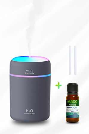 MACC Naturis H2o 300 ml Ultrasonik Hava Oda Araç Buhar Makinesi Difüzörü Esansiyel Hava Nemlendirici