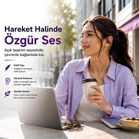 Monoise MN-P-Q13 Open-Ear Ai Çeviri Destekli Kulaklık