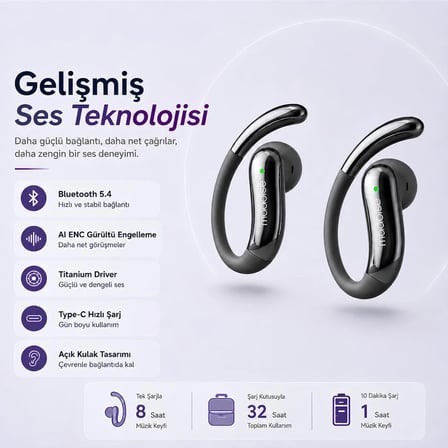 Monoise MN-P-Q13 Open-Ear Ai Çeviri Destekli Kulaklık
