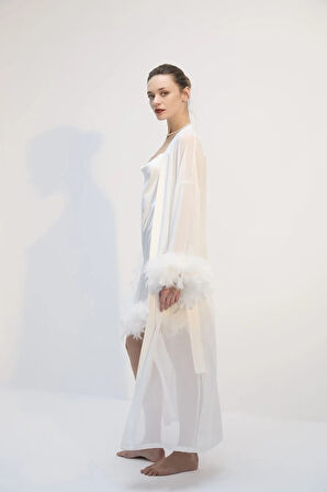 Lavinia Ekru Gelin Gecelik Seti 1758