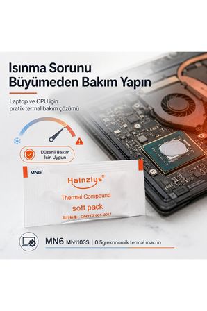 MN1103S 100 Adet Beyaz Termal Macun 0.5g İşlemci Ekran Kartı Soğutucu Macunu