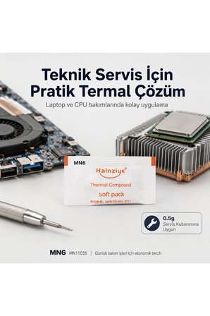 MN1103S 300 Adet 0.5g Beyaz Termal Macun Bilgisayar Laptop Servis Soğutucu Macunu