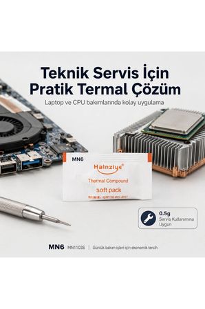 MN1103S 50 Adet 0.5g Termal Macun 1.42 W/m-K PC Laptop CPU Bakım Macunu
