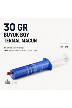MN1103SB 30 Gr Gri Termal Macun 1.8 W/mK CPU GPU İşlemci Laptop Ekran Kartı İçin Büyük Boy