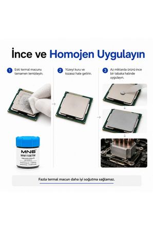 MN1106TM 10 Gr Gri Termal Macun 1.93 W/mK CPU GPU Laptop Ekran Kartı Chipset PS4 PS3 PC Soğutucu Macun