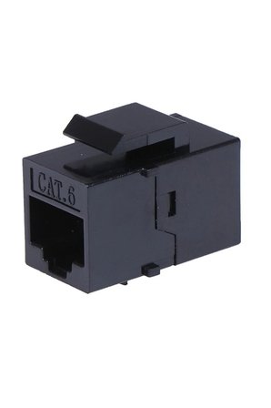 MN119CK Cat6 RJ45 Dişi Dişi Klipsli Ethernet Kablo Birleştirici ve Uzatma Aparatı-2 Adet Siyah