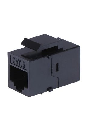 MN6 MN119CK Cat6 RJ45 Dişi Dişi Klipsli Ethernet Kablo Birleştirici ve Uzatma Aparatı-5 Adet Siyah