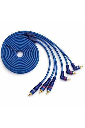 MN137F 2 RCA -5 Metre/4 RCA Erkek Ses Kablosu Altın Uçlu Amfi ve Ses Sistemi Uyumlu