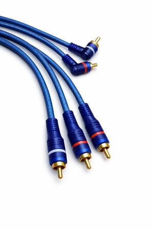 MN137F 2 RCA -5 Metre/4 RCA Erkek Ses Kablosu Altın Uçlu Amfi ve Ses Sistemi Uyumlu