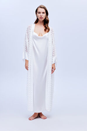  Vivenne Gelin Gecelik Seti Ekru 1637