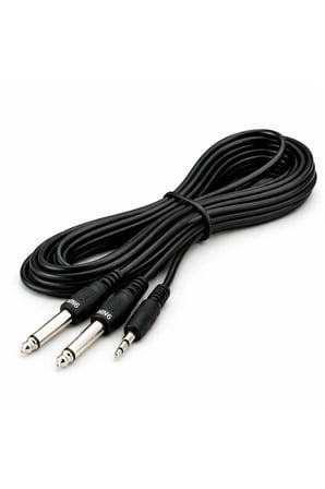 MN166G 3.5mm Stereo to 2x6.3mm Mono Erkek Ses Kablosu 3 Metre – Gitar, Amfi ve Mixer Uyumlu