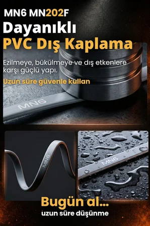 MN6 MN202F Telefon Hat Kablosu 40 Metre Bakır İletken-Diş Mekan Uyumlu Adsl Vdsl Modem Uyumlu DSL Kablo Flat 4'Lü