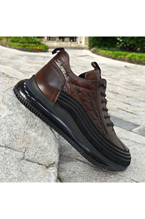 LASTİK BAĞLI CROCO DERİ MODEL AİR KÖPÜK TABAN ERKEK BOT E053