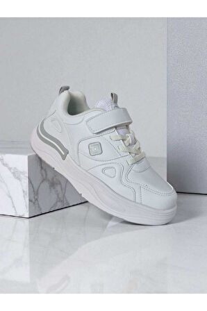 UNISEX KAUÇUK TABAN CIRTLI BAĞCIKLI ESNEK VE HAFİF ÇOCUK SNEAKER