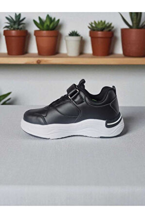 UNISEX KAUÇUK TABAN CIRTLI BAĞCIKLI ESNEK VE HAFİF ÇOCUK SNEAKER