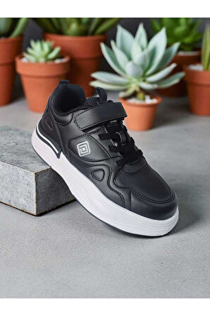 UNISEX KAUÇUK TABAN CIRTLI BAĞCIKLI ESNEK VE HAFİF ÇOCUK SNEAKER