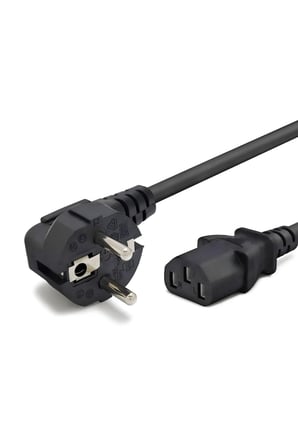 MN6 MN54PK C13 3 Pin Kasa Güç Kablosu 1.5 Metre Siyah 1.5 mm 500W PC Monitör UPS Yazıcı Power Kablo