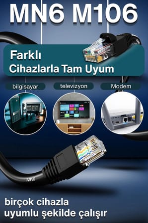 MN6 M106 Cat6 UTP 0.50mm İletken Ethernet Kablosu 305 Metre, Dış Mekan UV Korumalı Çift Katmanlı PE+PVC İnternet Kablosu
