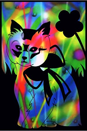 Sihirli Gökkuşağı Kazımalı Sihirli Kağıt A4 10 Yaprak Kalemli