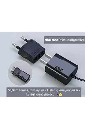 MN6 M22 Priz Dönüştürücü/2 Adet/a-kalite Fiş Çevirici Adaptör-şarj Aleti Fiş Dönüştürücü