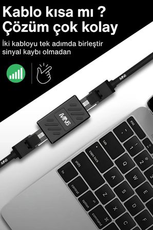 MN6 M13x Kablo Birleştirici/2adet-cat5-cat6-cat7-cat8-uyumlu/lan Kablosu Birleştirici Ara Aparatı