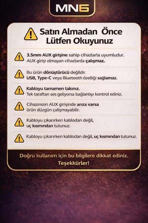 MN127F 3.5mm Stereo AUX Kablo 1.5m Erkek-Erkek Altın Kaplama-Dayanıklı Tasarım