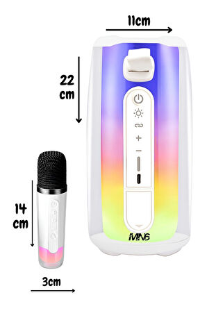 MN6 Pluse 7 Mikrofonlu Ses Bombası/yankısız Kablosuz Mic/10saat Kesintisiz Oynatma/mikrofonlu Hoparlör