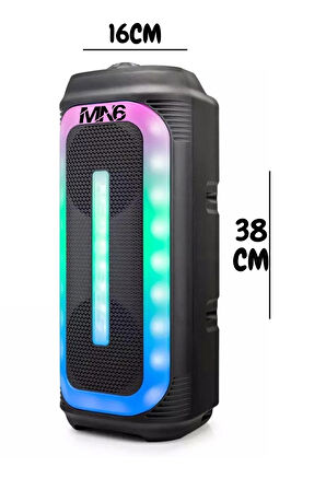 MN6 QS27 Bluetooth Hoparlör/20W Hoparlör/P.M.P.O 2000W/ledli Bluetooth Hoparlör/1500Mah-Ses Topu