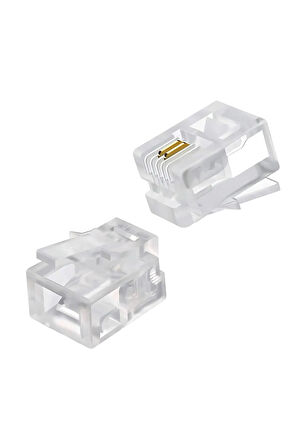 MX508 rj11 jack-50 Adet-6P/2C-ABS/Telefon SOKETİ-RJ11 Konnektör