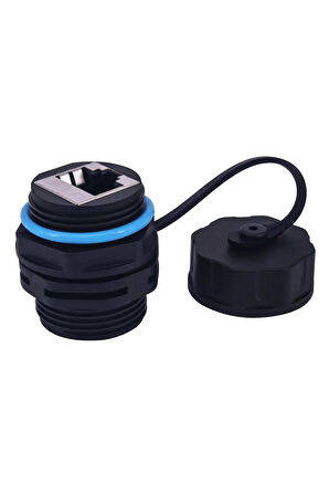 MN6 MN807F IP68 Su Geçirmez RJ45 Dişi Panel Konnektör | Kapaklı Dış Mekân Ağ Bağlantısı