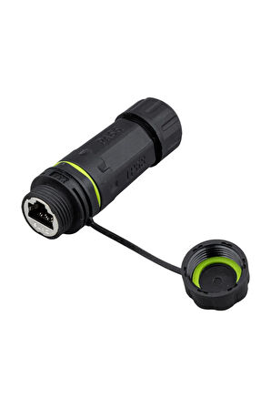 MN6 MN808F Dişi-Dişi IP68 Su Geçirmez RJ45 Konnektör | Kapaklı, Dış Mekân Ethernet Bağlantısı