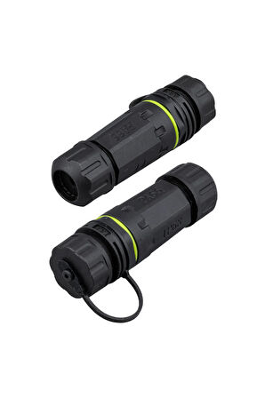 MN6 MN808F Dişi-Dişi IP68 Su Geçirmez RJ45 Konnektör | Kapaklı, Dış Mekân Ethernet Bağlantısı